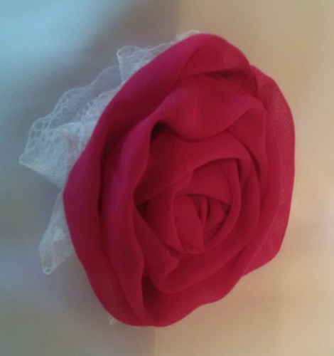 Broche fleur tissu - broche, fantaisie