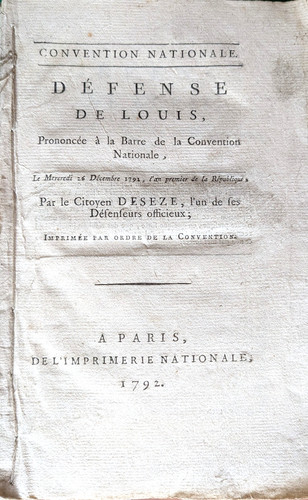Louis xvi defense - louis, de