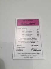 CARTE FERME MAGGOTTE PIÈCE