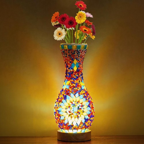Rétro tournesol lampe vase - tournesol,