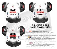 3 maillots stickers pour cyclistes miniatures Equipes 2025 Ech1/32 TDF
