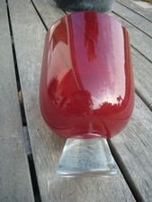 ⚜️ VASE EN VERRE SOUFFLÉ MURANO ROUGE 