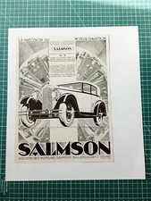 ZM056 belle publicité automobile circa 1930 voiture Salmson