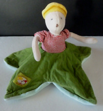 Di. DOUDOU REVERSIBLE BALTHAZAR ET VALENTINE MOULIN ROTY oiseau souris  bleu TBE