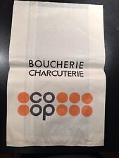 Rare ancien Très Grand sac En Papier publicitaire Supermarché Coop Année 1970