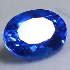 Pierre précieuse ovale ovale en tanzanite bleue de Tanzanie certifiée naturel...