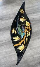 Coupe à fruit décor de Perroquet Emaux de Longwy