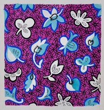 Atelier TESTEMALE - Peinture originale - Gouache - Projet de tissu 827