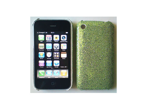 Coque arrière vert paillette - coque,