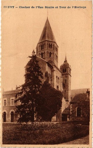 Cpa cluny clocher l eau - cluny,