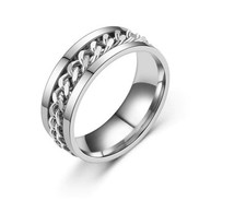 Bague anneau bijou en acier