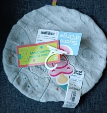 323 🌟Doudou Peluche Sucre D'orge Chat Cat Attache Tétine New