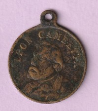 FRANCE 1882, Médaille avec bélière, Léon GAMBETTA, 3.40 G, Ø 23 mm, en Bronze