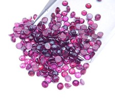 Grenat Naturel Rond Rose Coupe