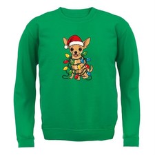 Chihuahua Noël Lumières - Adulte Capuche / Pull - Chien Mignon Drôle Noël Animal