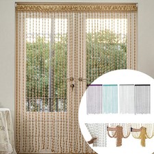 Rideaux ficelle perlés chic