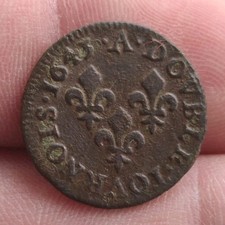 LOUIS XIII - DOUBLE TOURNOIS - 1643 A  