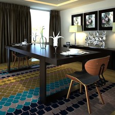 2x Bois Courbé Chaise de