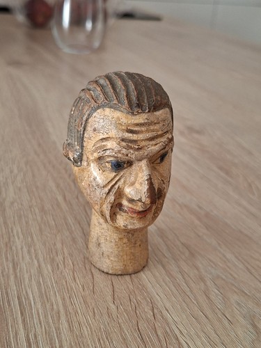 Rare tête marionnette bois - rare,