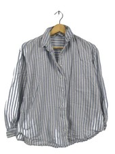 STRADIVARIUS Chemise à manches longues Dames Chemise T EU 38 bleu-blanc