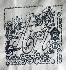 broderie point de croix abécédaire AIMER Isabelle Vautier