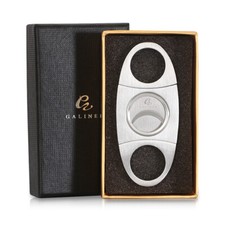 Galiner Coupe-cigare Lames doubles Acier inoxydable Ciseaux Guillotine Portable
