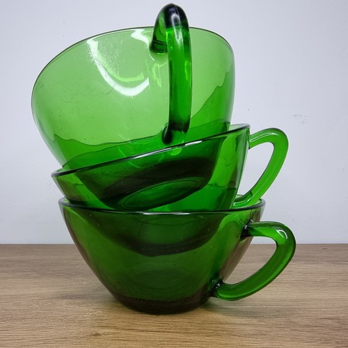 Lot tasses verre vert - lot,