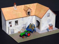 Façade Ferme avec Grange maquette HO Régions Compagnies FAC014