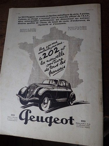 Peugeot 202 nouvelle voiture - peugeot,