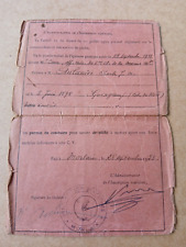 permis de conduire pour bateau de pêche à moteur 1933 Morlaix Bretagne Armor