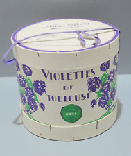 -JOLIE BOITE NICE FLORE VIOLETTES DE TOULOUSE CARTONNAGE MORA COLLECTION déco  D