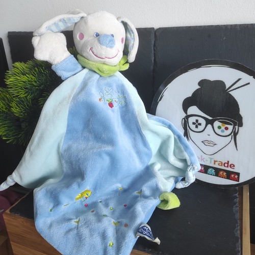 Doudou plat chien bleu - , foulard