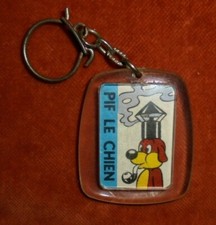 Porte-clés PIF LE CHIEN Fume la pipe - chapeau cheminée  - Vaillant N° 2