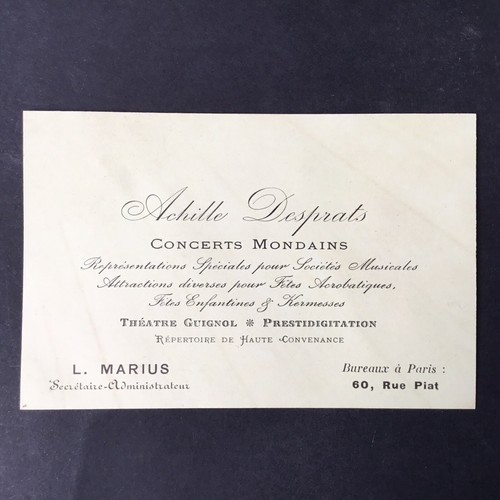 Carte visite achille - carte,