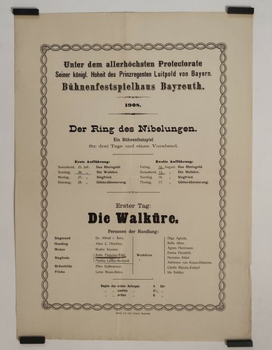 Bayreuth festival 1908 affiche - festival,