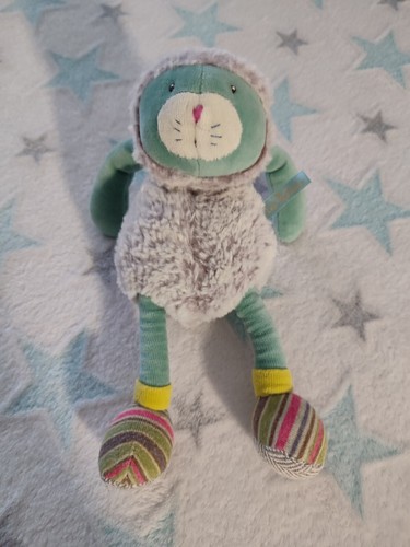Doudou peluche chat - , vert