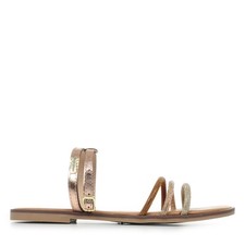 Sandales Nu Pieds Les Tropéziennes by M Belarbi femme Hocty Rose doré Cuir A