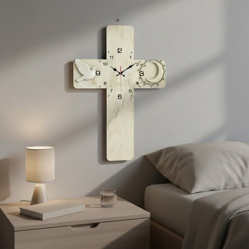 Horloge forme croix - en,