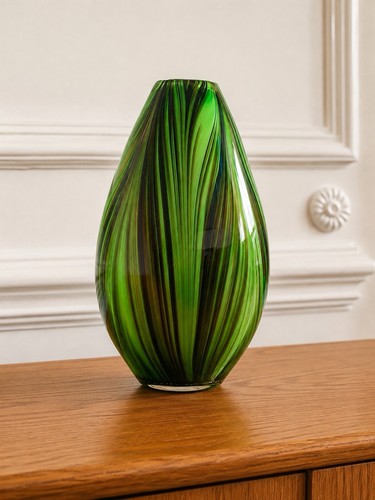 Grand vase verre - en, soufflé