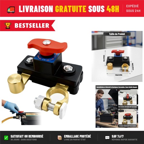 Coupe circuit batterie voiture - coupe-circuit,