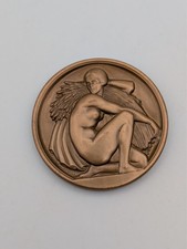 médaille bronze femme nue