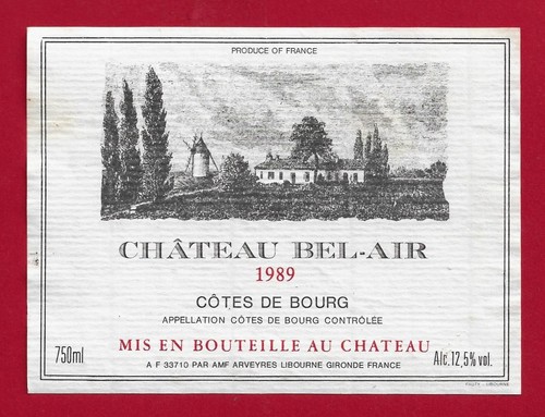 Etiquette bordeaux - 89/82,