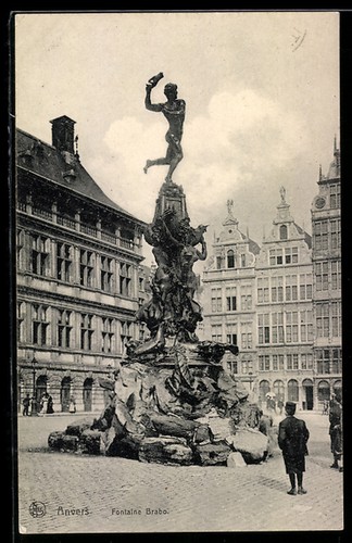 Cpa anvers fontaine brabo - brabo,