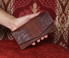 Portefeuille femme cuir fait