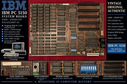 Vintage ibm 5150 64kb - 5150, 64kb-256kb