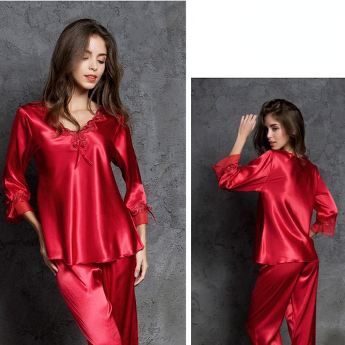 Femmes costume satin pyjama - femmes,