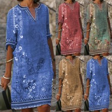 Robe Florale Bohème À Col En