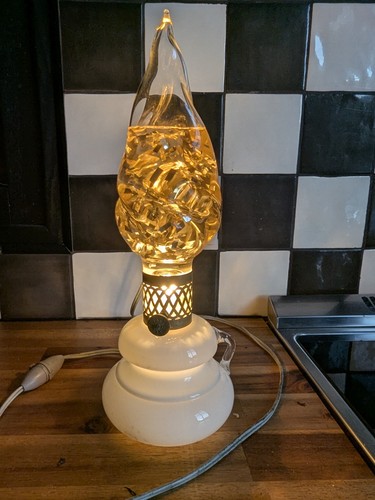Rare lampe vintage opaline - , à