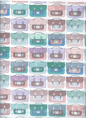 Coupon tissu motifs cartable
