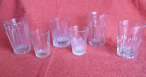 Lot 6 verres anciens - ,